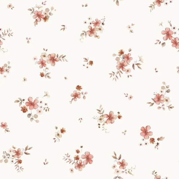 Floral Solveig Red Offwhite