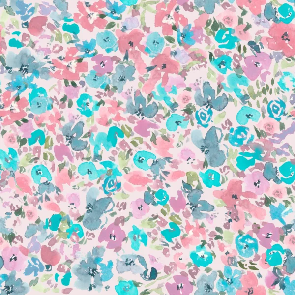 Painted Bloom Pink Blue
