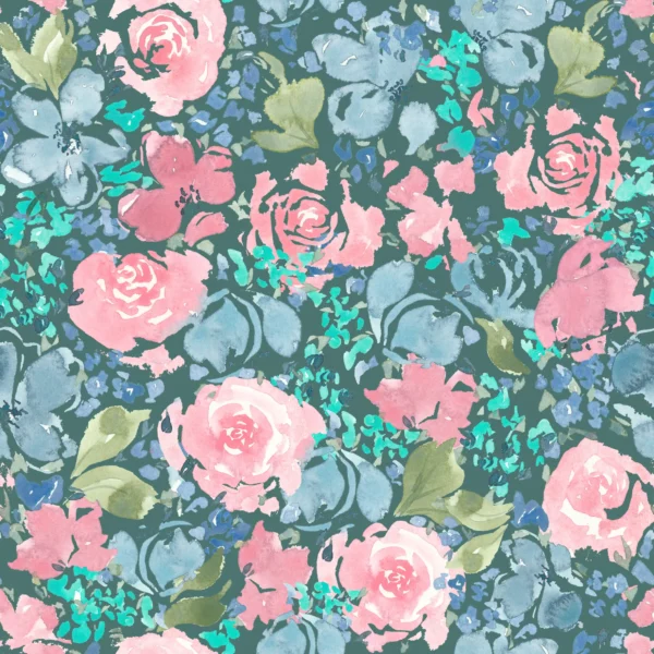Bush Roses Teal