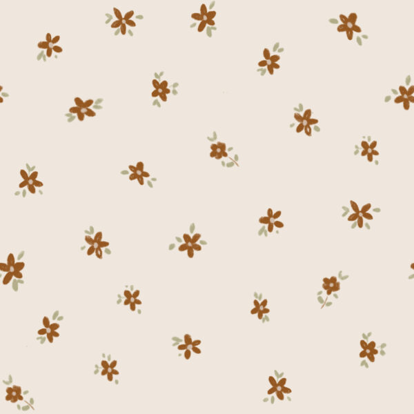 Mini brown flowers_offwhite