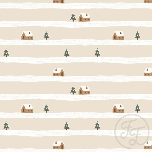 House in the Snow Stripe Beige