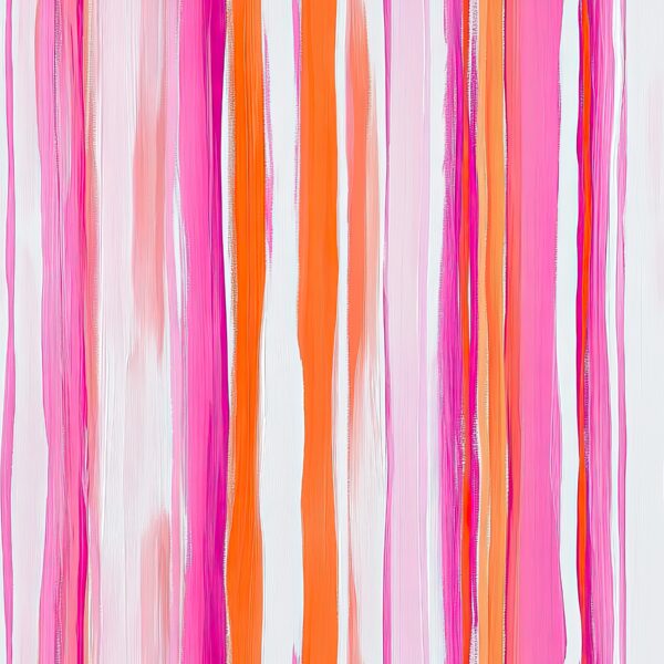 Hot Pink and Orange Stripes - Jersey 230 gsm - Per Half Meter