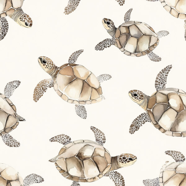 Turtle Ocean Breeze - Jersey 230 gsm - Per Half Meter