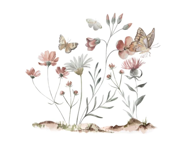 Flowers and Butterflies Transfer Film