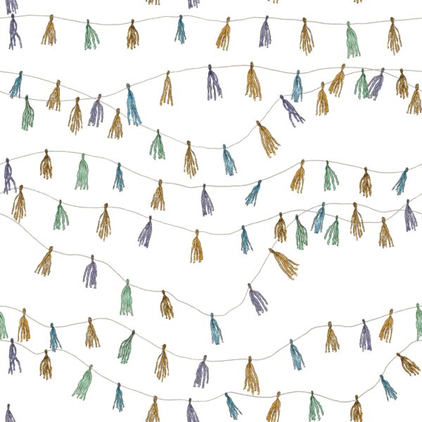 Party Garland Blue White