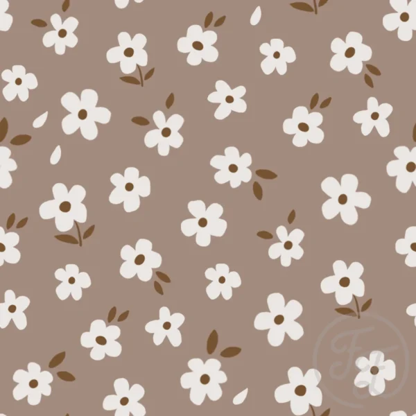 70s Flowers Brown