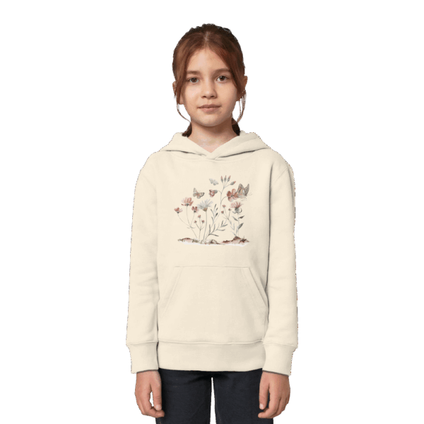 Flowers & Butterflies - Kids Organic Hoodie