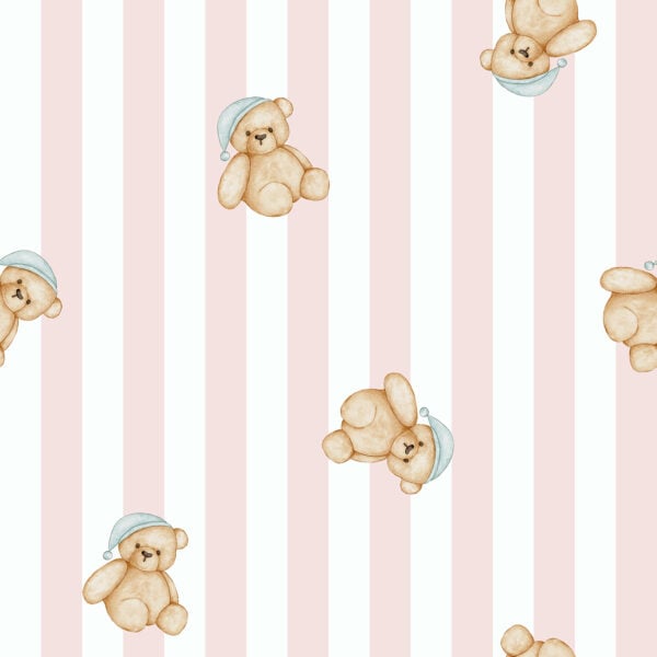 Pastel Teddy Bold Stripes