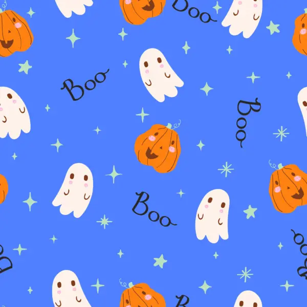 Giggling ghosties in soft blue